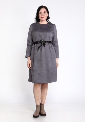 Платье с кулиской из эко-замши