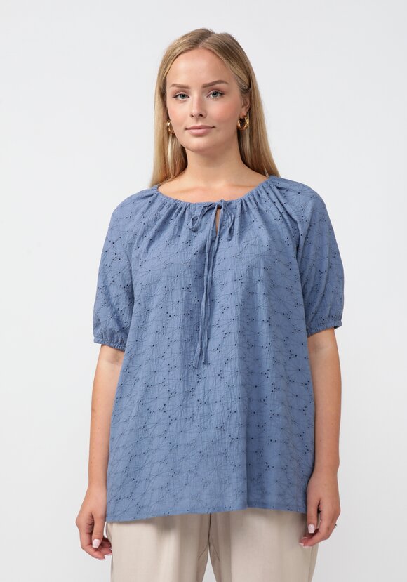 Блуза из шитья свободного кроя шир.  580, рис. 9