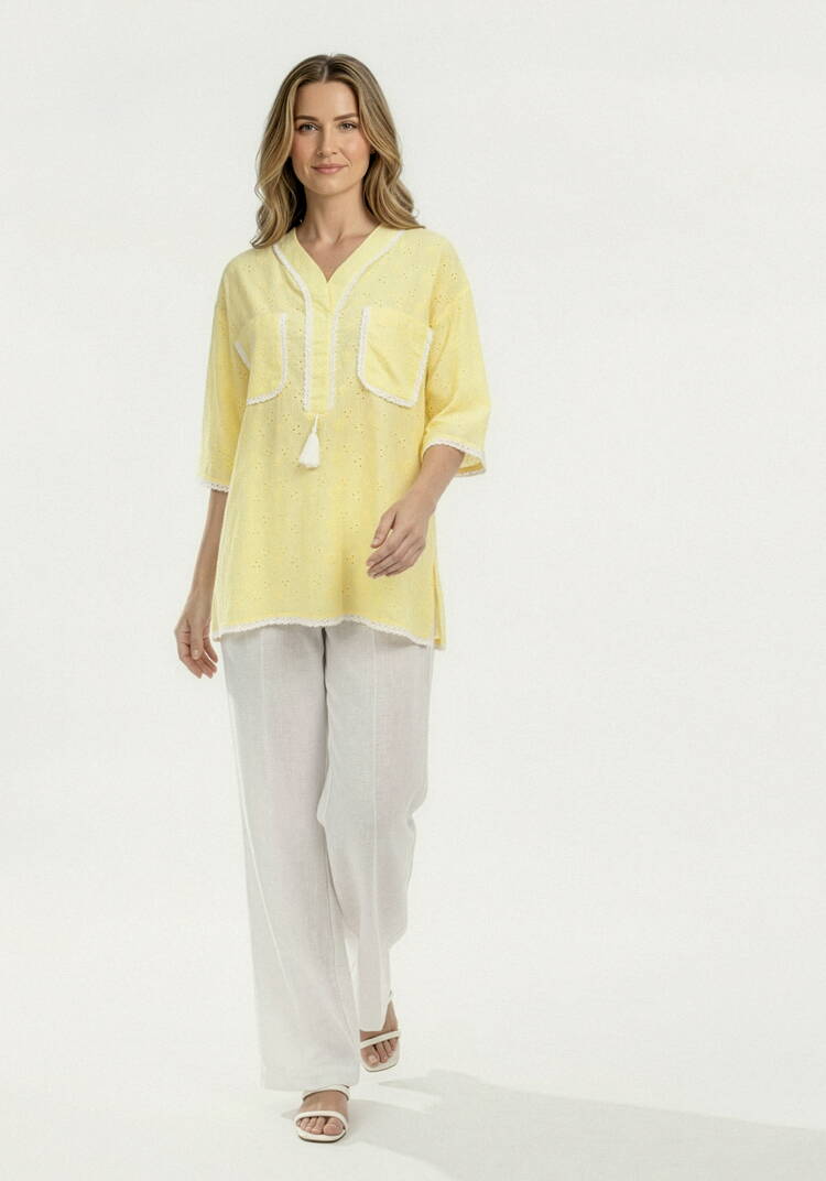 Блуза с фактурным узорoм шир.  750, рис. 6