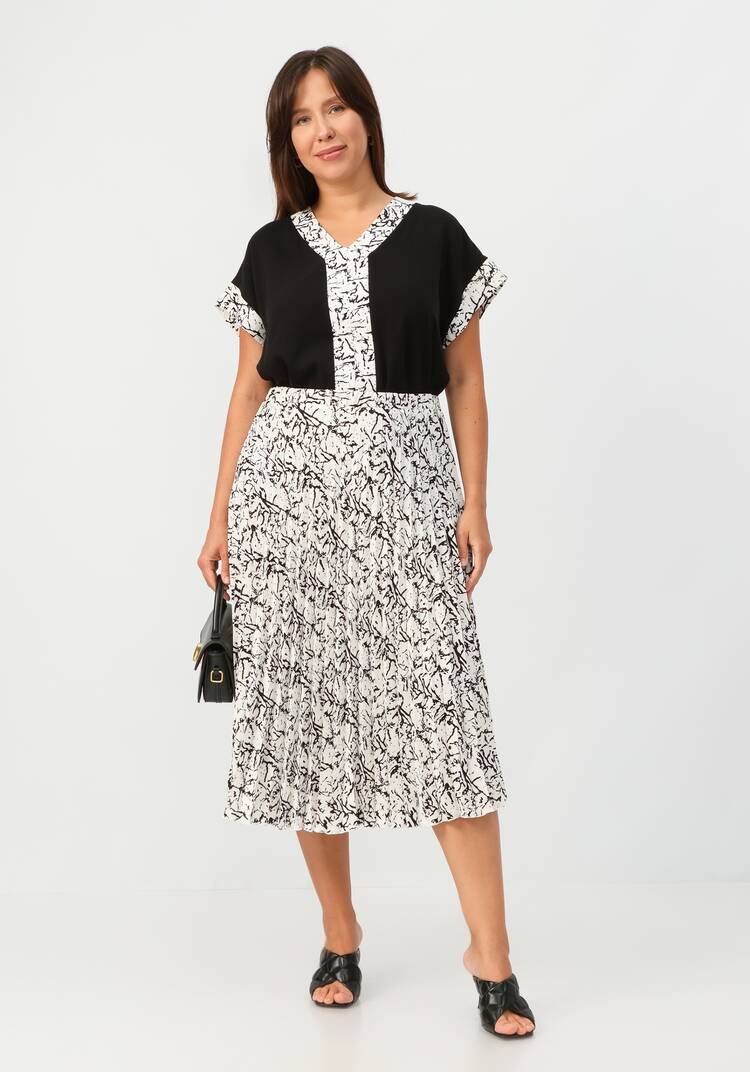 Юбка гофре с геометрическим принтом шир.  750, рис. 10