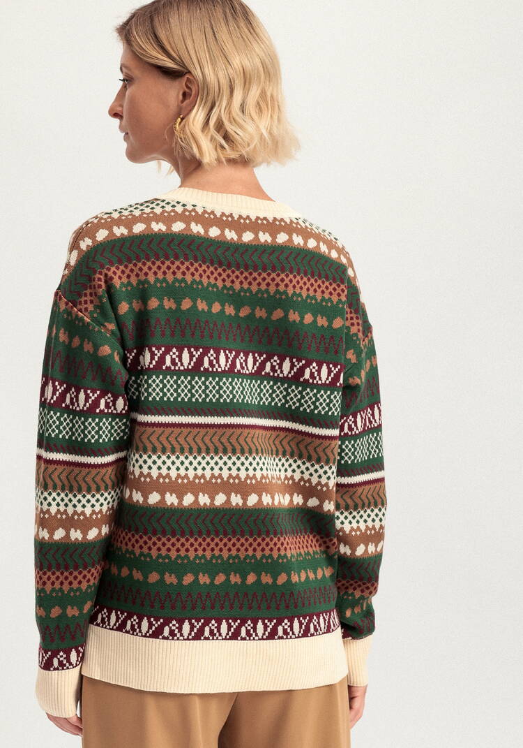 Джемпер со скандинавским рисунком шир.  750, рис. 4