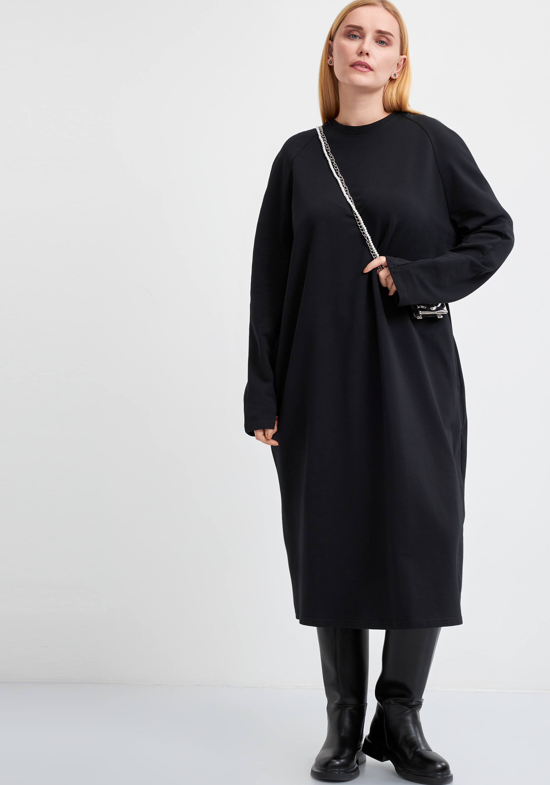 

Платье с поясом "Лана", Черный