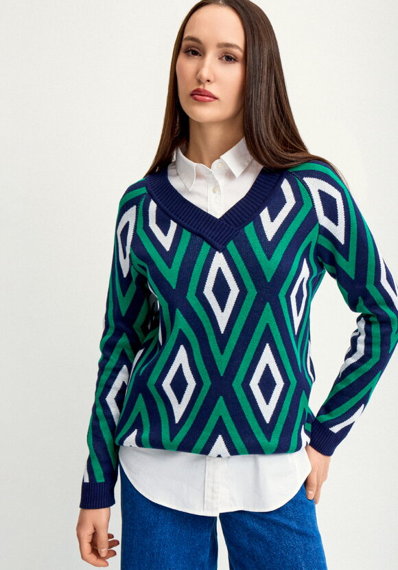 Джемпер с геометрическим рисунком шир.  580, рис. 14