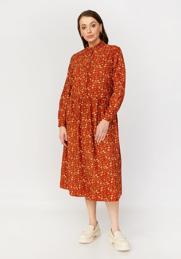 Платье свободного кроя со сборкой на талии шир.  580, рис. 14