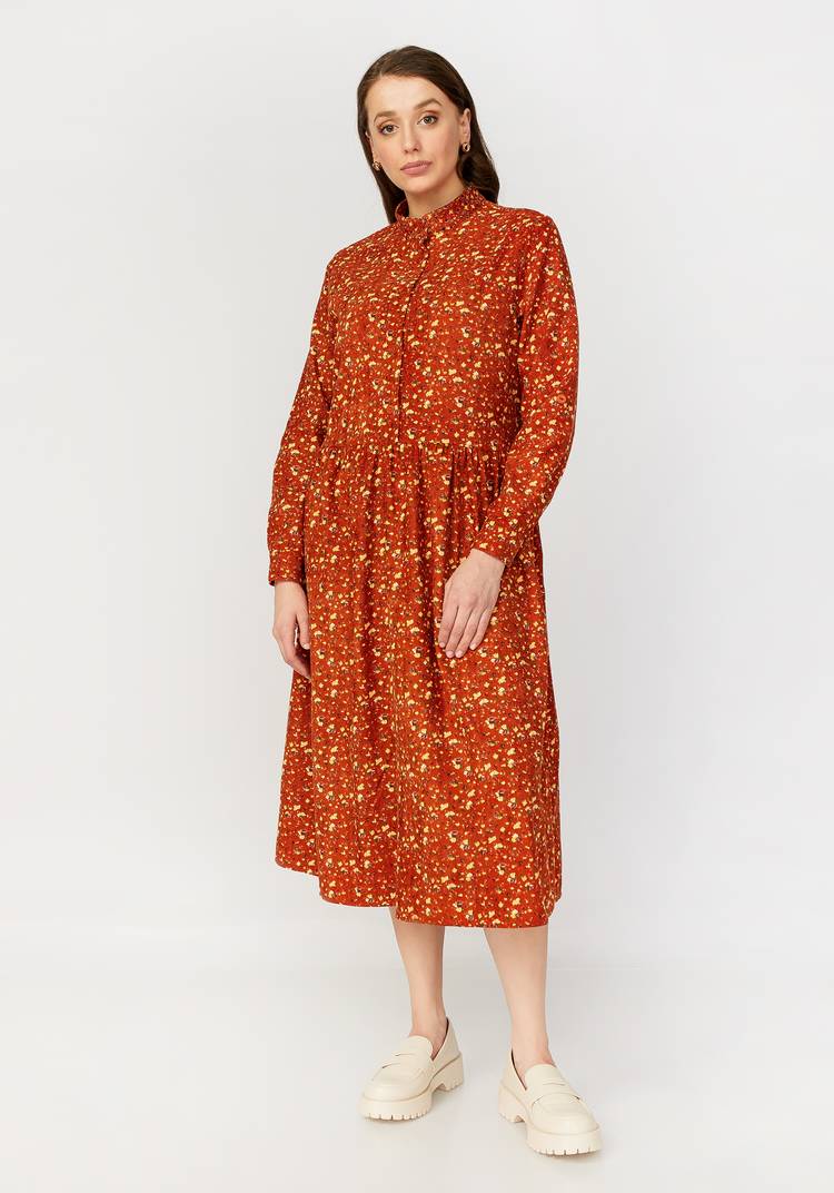 Платье свободного кроя со сборкой на талии шир.  750, рис. 14