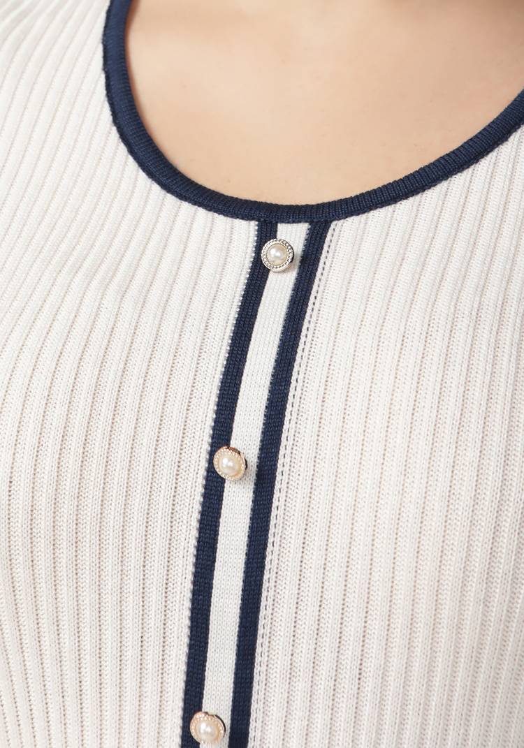 Футболка с декоративными пуговицами шир.  750, рис. 4