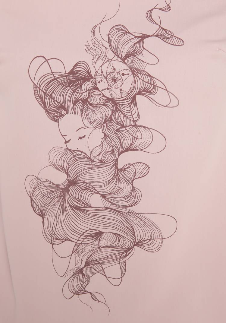 Блуза Таинственная красавица шир.  750, рис. 10