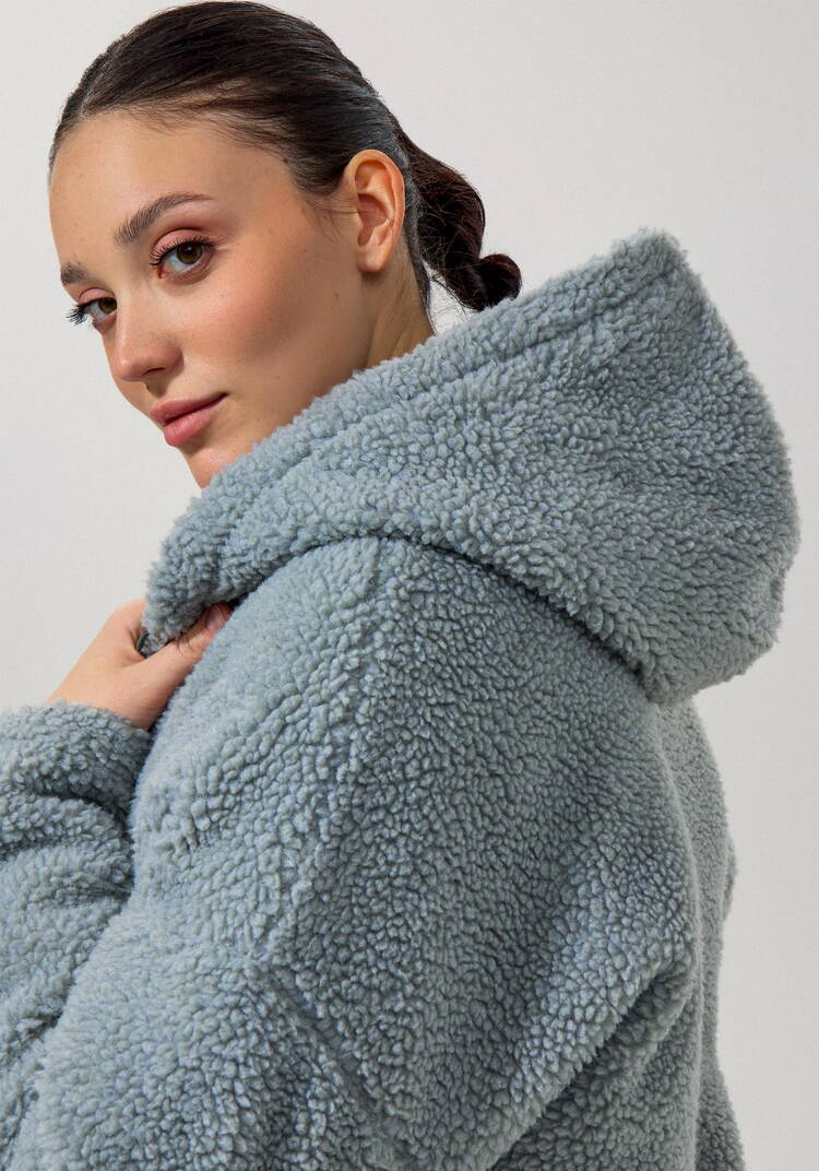 Толстовка тедди с капюшоном шир.  750, рис. 36