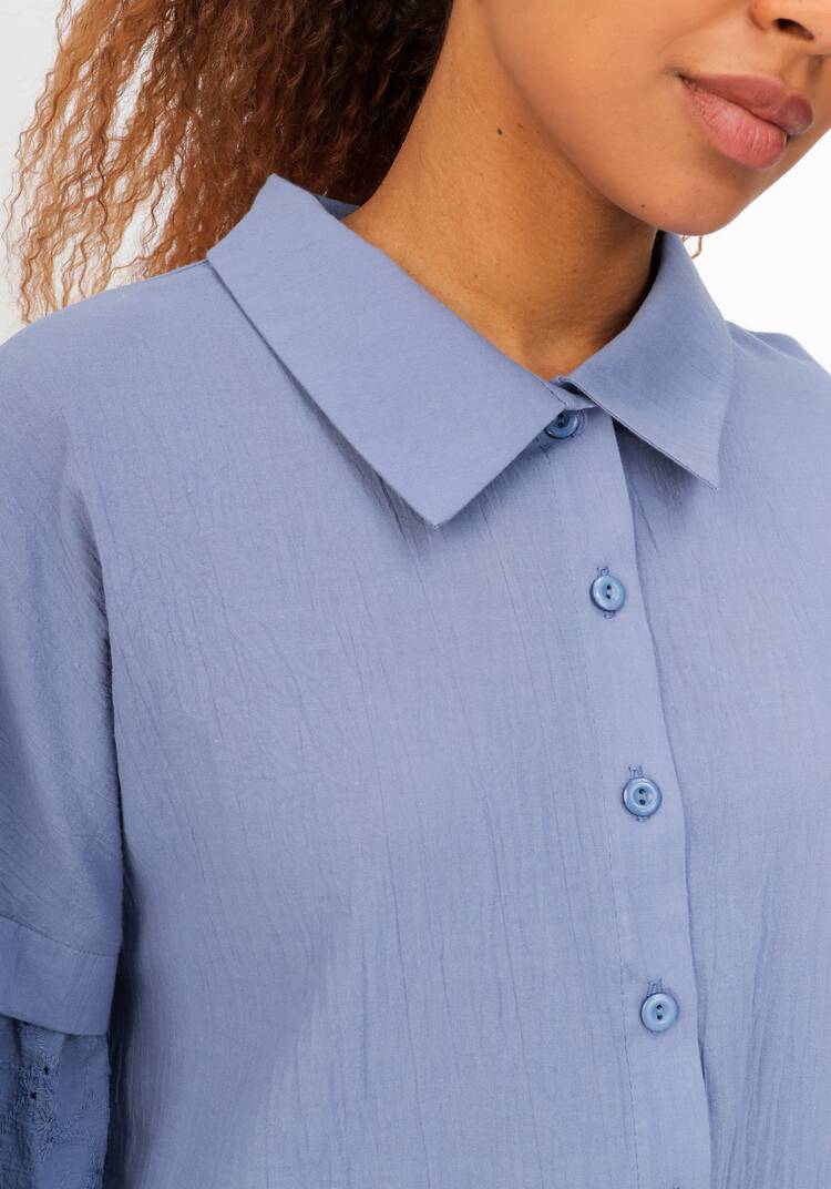 Блуза ажурная с отрезной кокеткой шир.  750, рис. 12