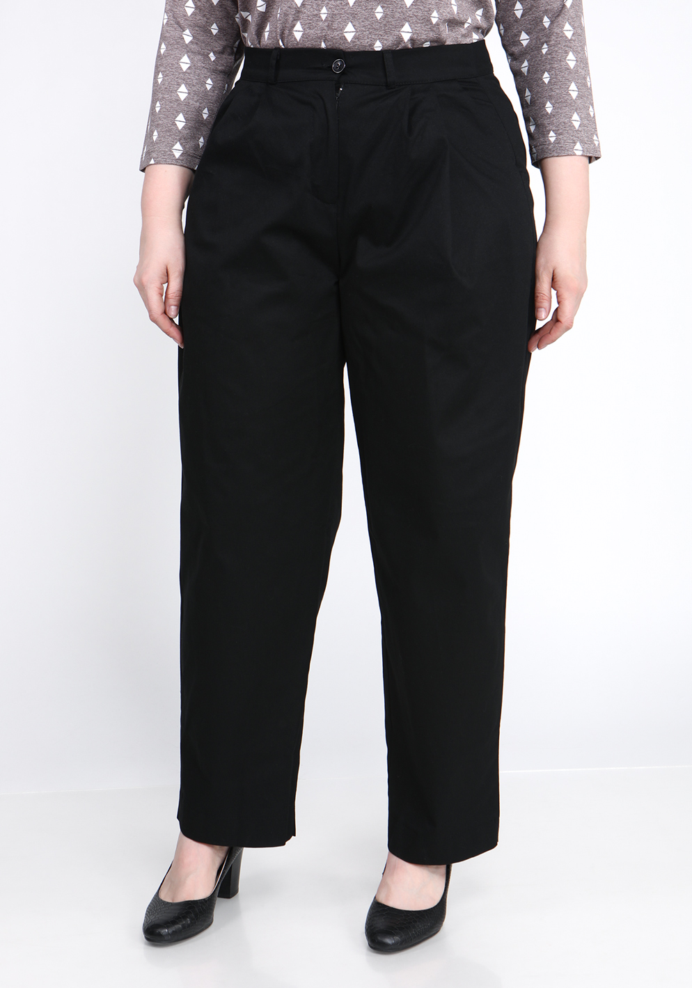 

Брюки с защипами, Черный