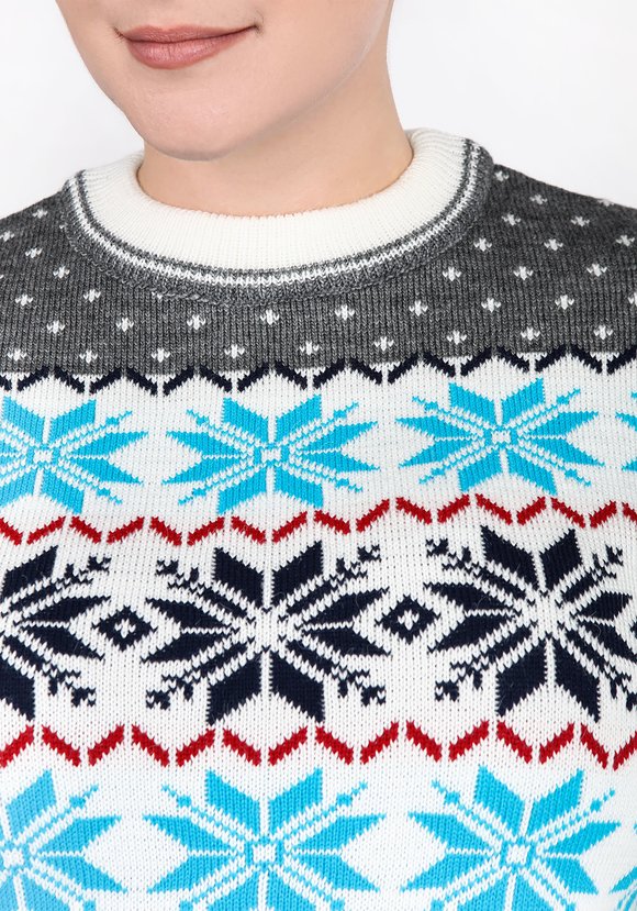 Джемпер Морозный узор шир.  580, рис. 8
