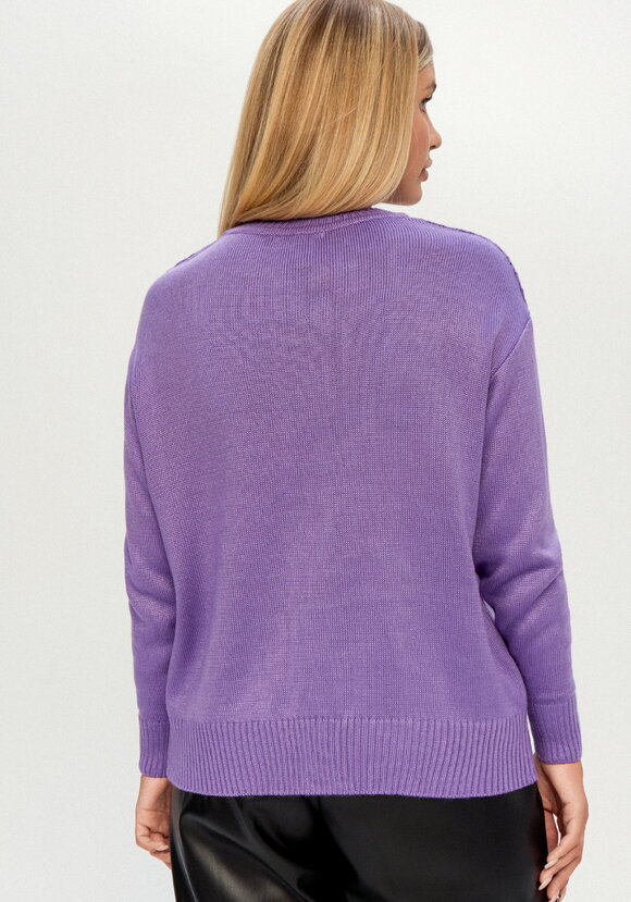 Джемпер женский с ажурной кокеткой шир.  580, рис. 17