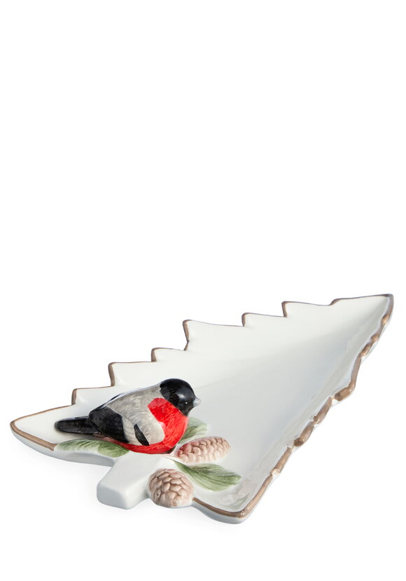 Блюдо сервировочное Снегирь на ели шир.  580, рис. 1