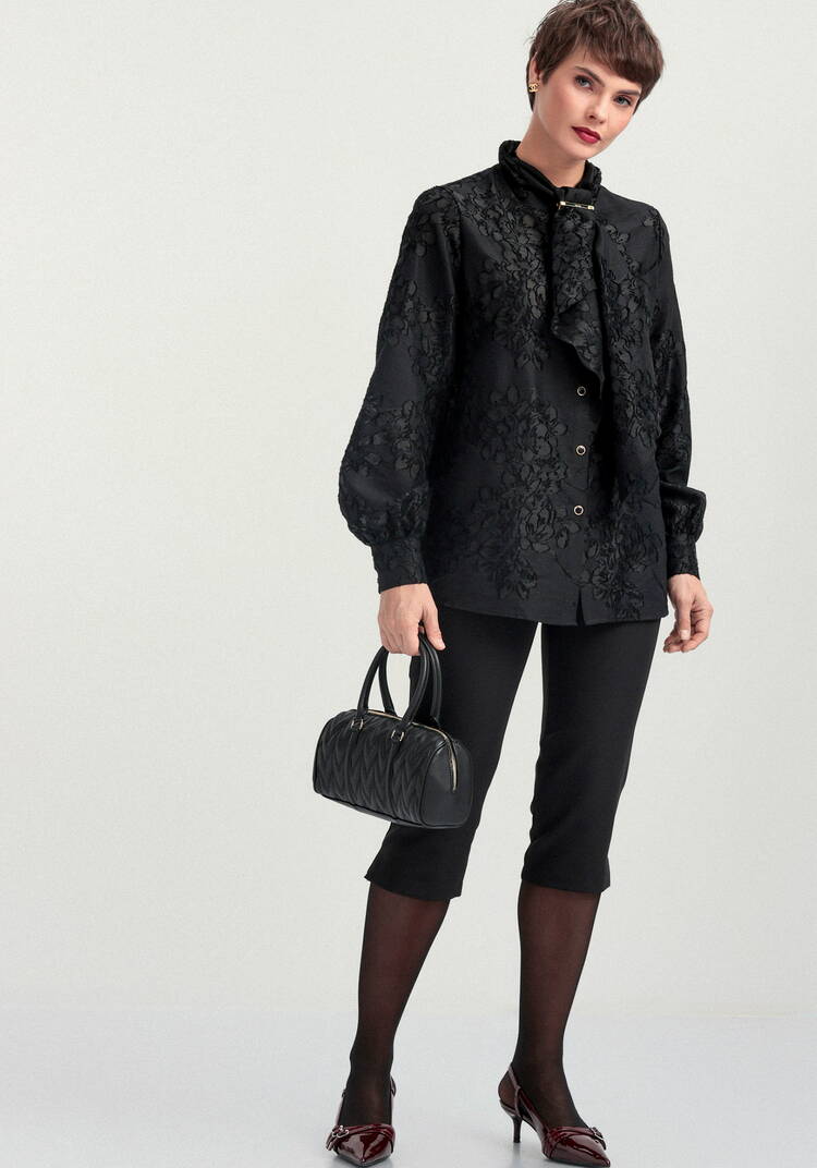 Блуза со съемным бантом шир.  750, рис. 15