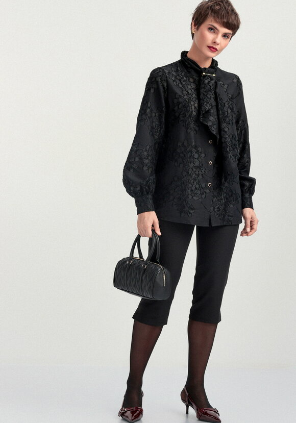 Блуза со съемным бантом шир.  580, рис. 15