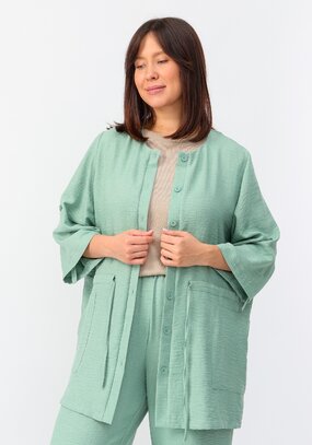 Кардиган на пуговицах с кулиской по талии