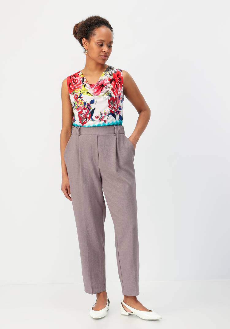 Брюки со складками по переду Адилин шир.  750, рис. 19