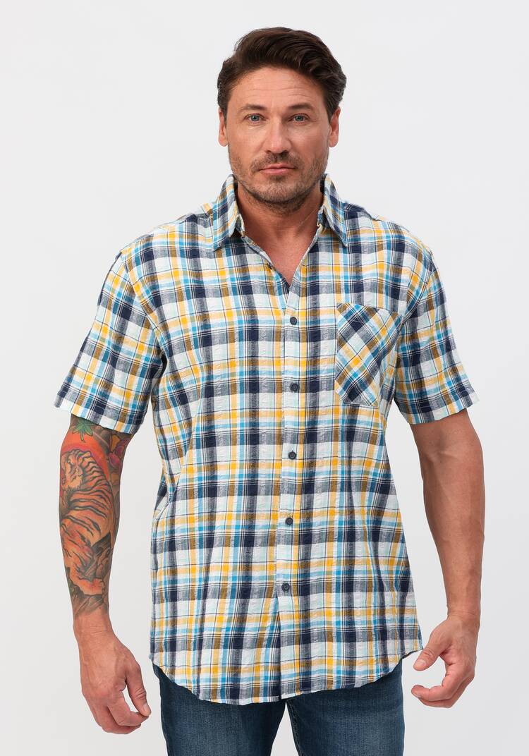 Рубашка в клетку Серкан шир.  750, рис. 4