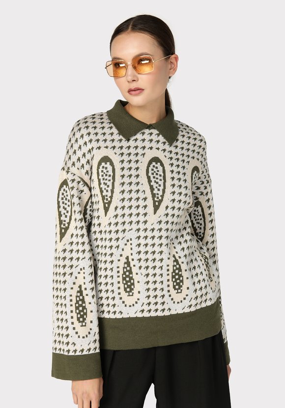 Джемпер женский с рисунком пейсли шир.  580, рис. 7