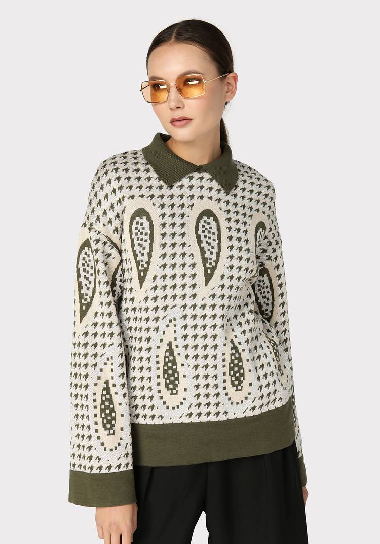 Джемпер женский с рисунком пейсли шир.  750, рис. 7