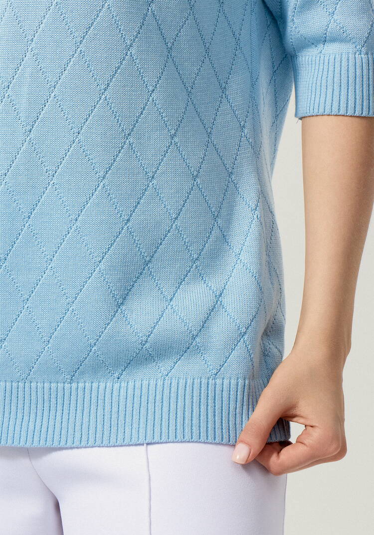 Джемпер с эффектными пуговицами по полочке шир.  750, рис. 13