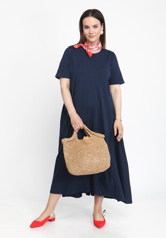 Платье-макси трикотажное шир.  580, рис. 1