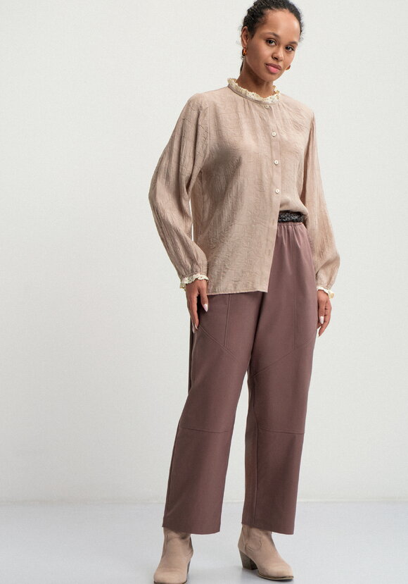 Блуза с отделкой кружева Аниса шир.  580, рис. 8