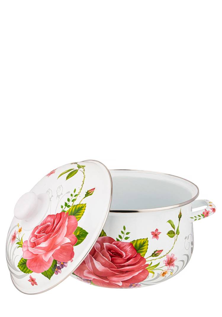 Кастрюля эмалированная Пленительная роза шир.  750, рис. 18