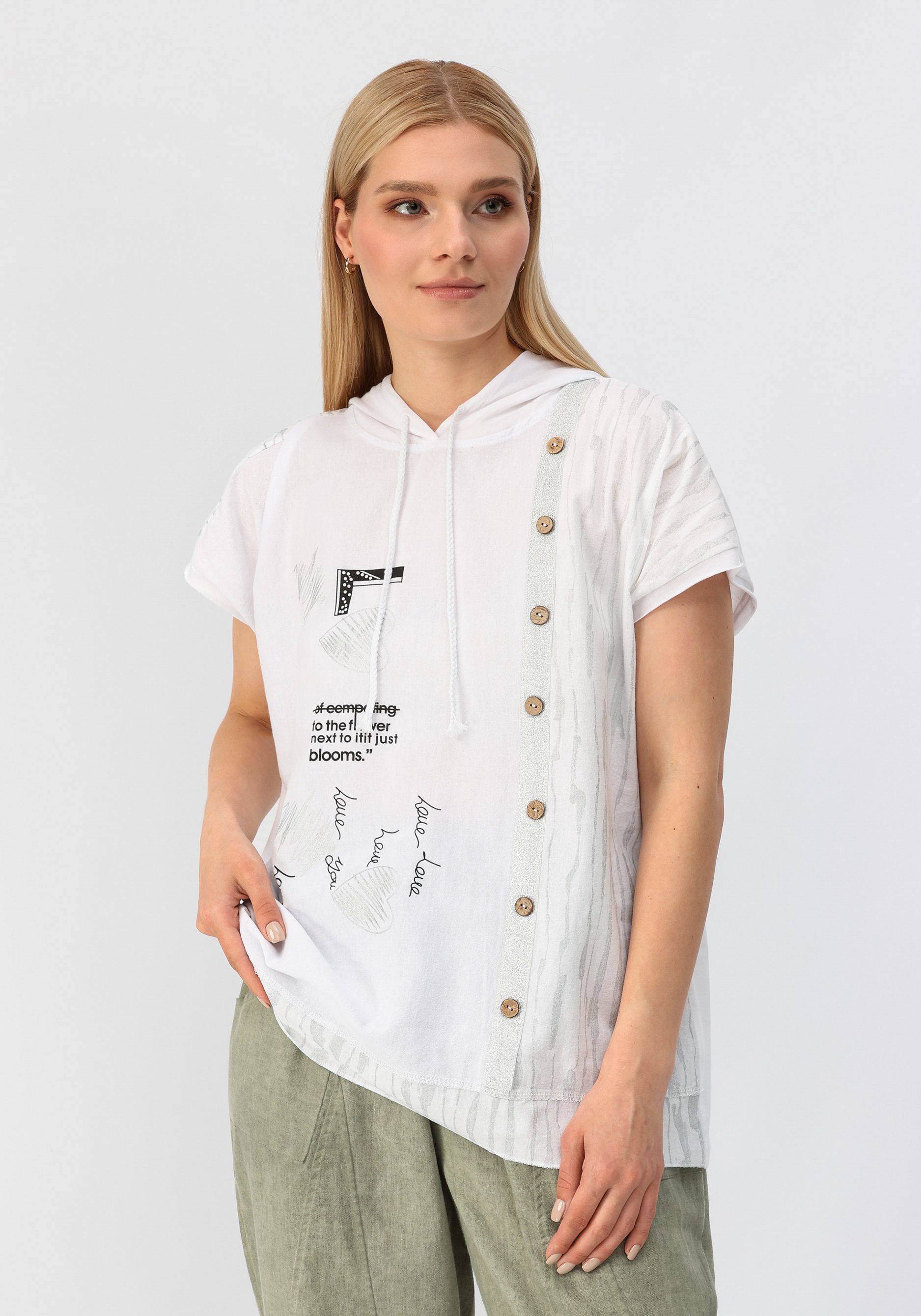 Блуза "Римма" Alina Collection, размер 60, цвет белый