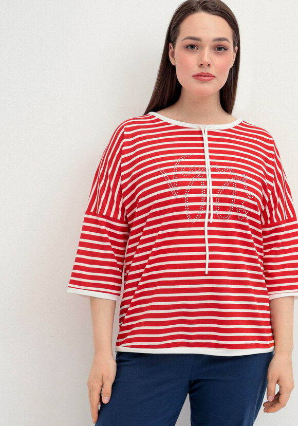 Блуза с декором из страз и рукавом 3/4 шир.  580, рис. 12