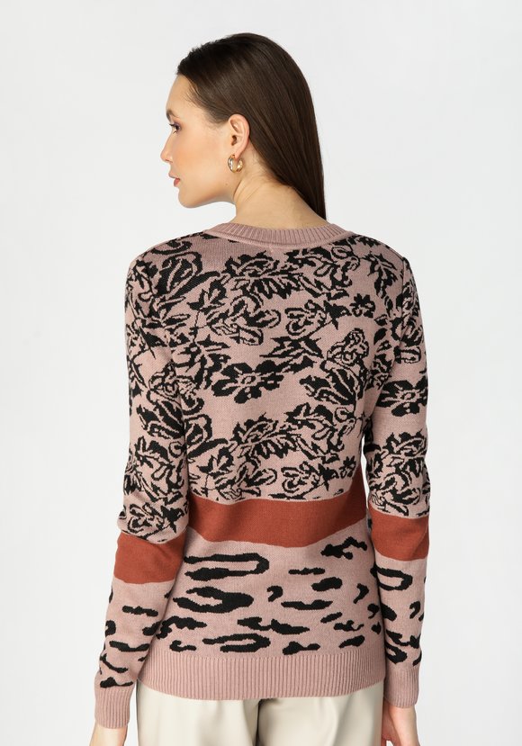 Джемпер женский с цветочным принтом шир.  580, рис. 2