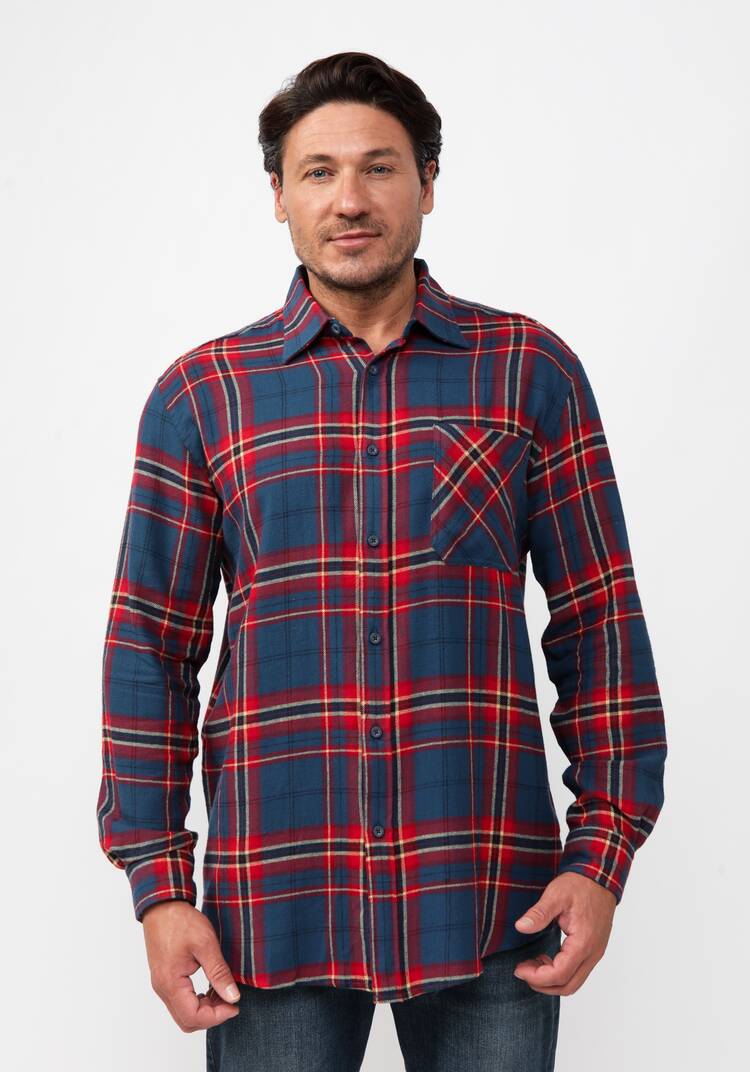 Фланелевая рубашка в клетку Лука шир.  750, рис. 4