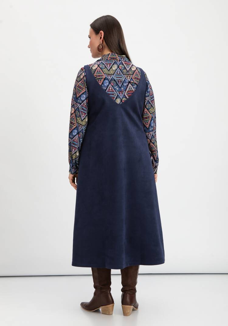 Сарафан оверсайз с накладным карманом шир.  750, рис. 12