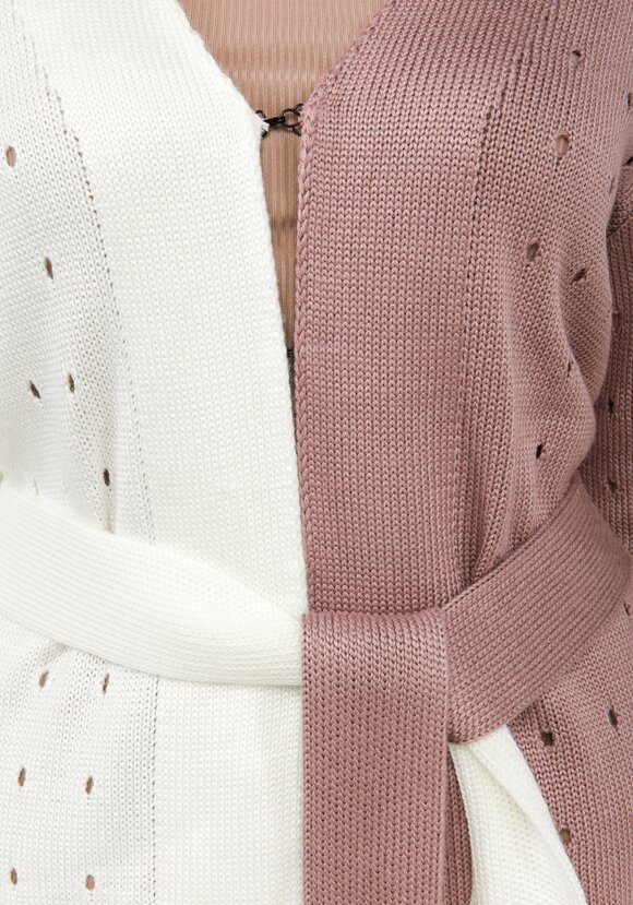 Кардиган с бахромой и поясом шир.  580, рис. 5