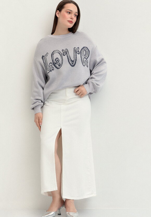 Джемпер с жаккардовой надписью шир.  580, рис. 18