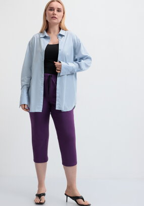 Бриджи трикотажные с поясом на кулиске