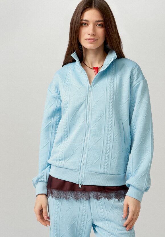 Костюм бомбер и брюки свободного кроя шир.  580, рис. 12