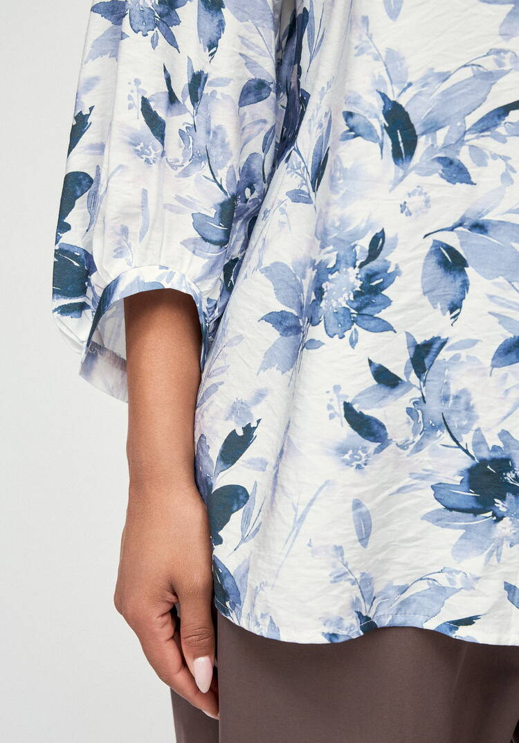 Блуза изо льна с принтом Эмилия шир.  750, рис. 14