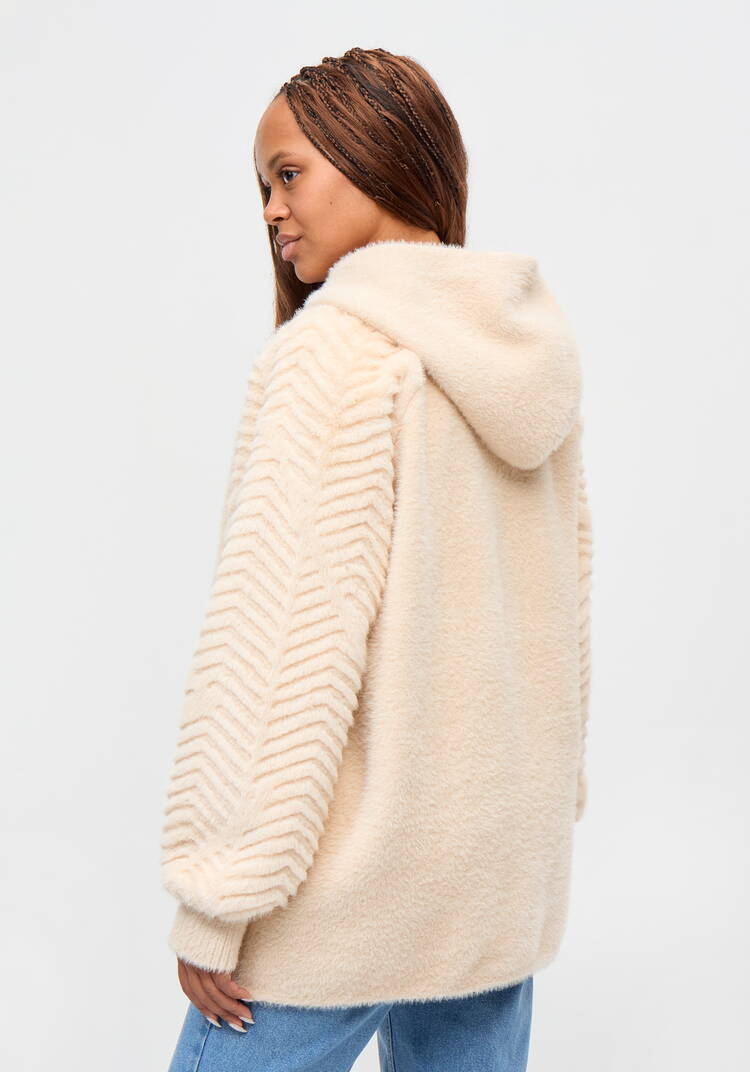 Куртка-альпака с капюшоном, удлиненная шир.  750, рис. 9