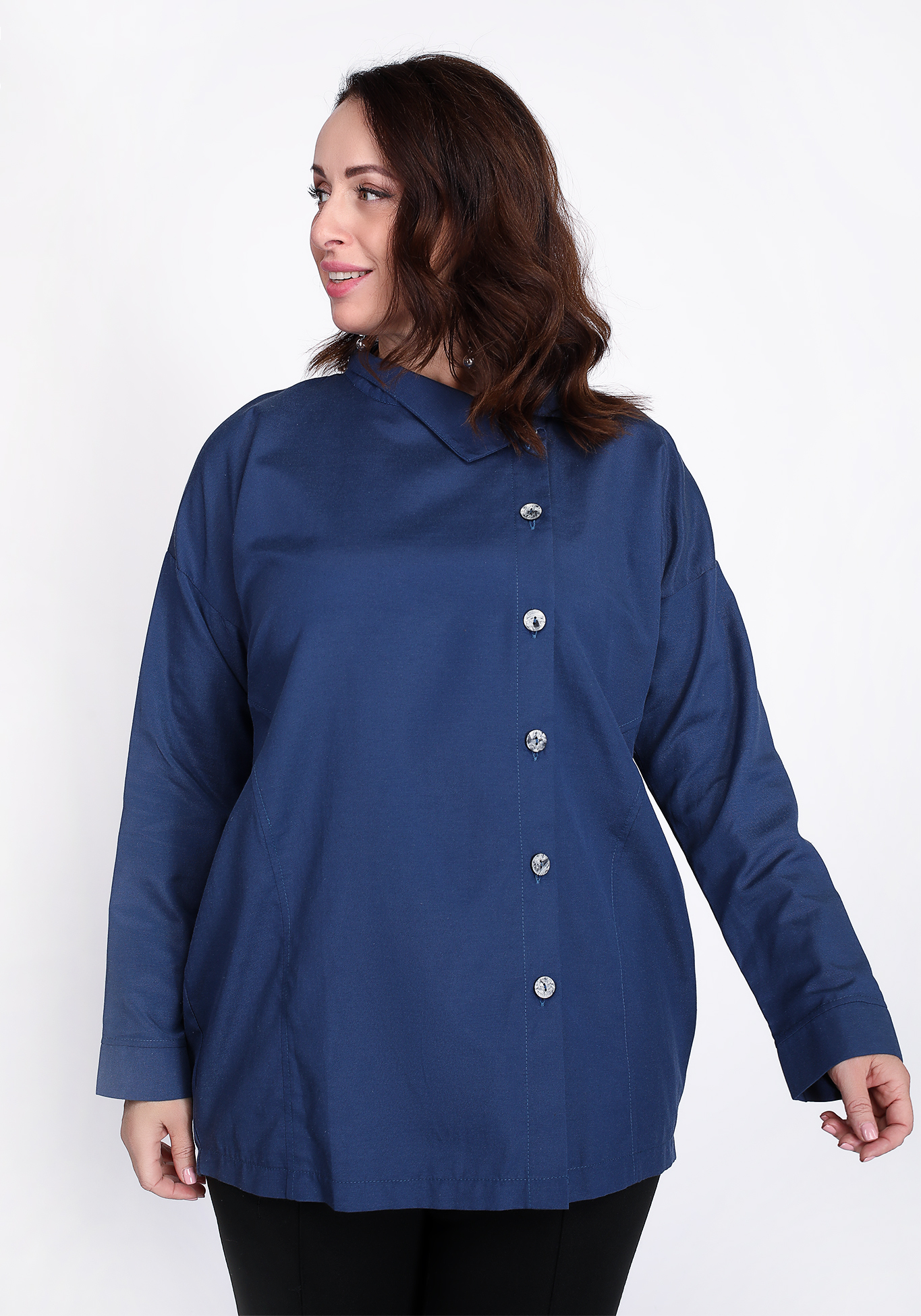 Рубашка свободного кроя с застежкой Manhattan, размер 48, цвет молочный - фото 5