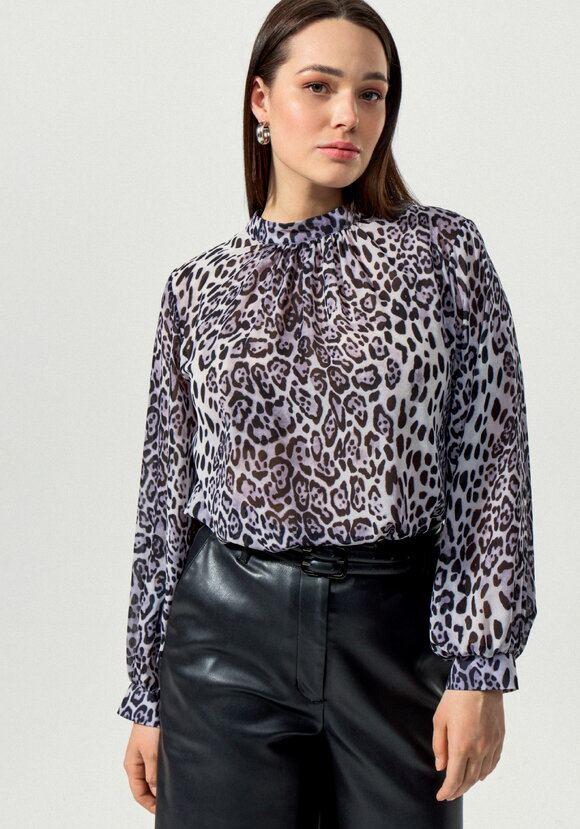 Блуза с принтом леопард шир.  580, рис. 3