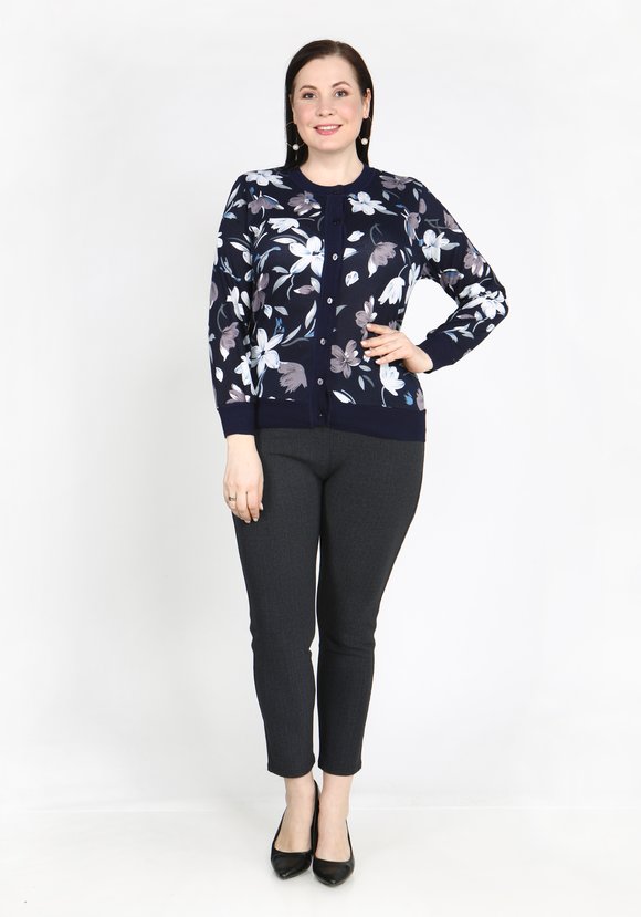 Кардиган Невероятное цветение шир.  580, рис. 15