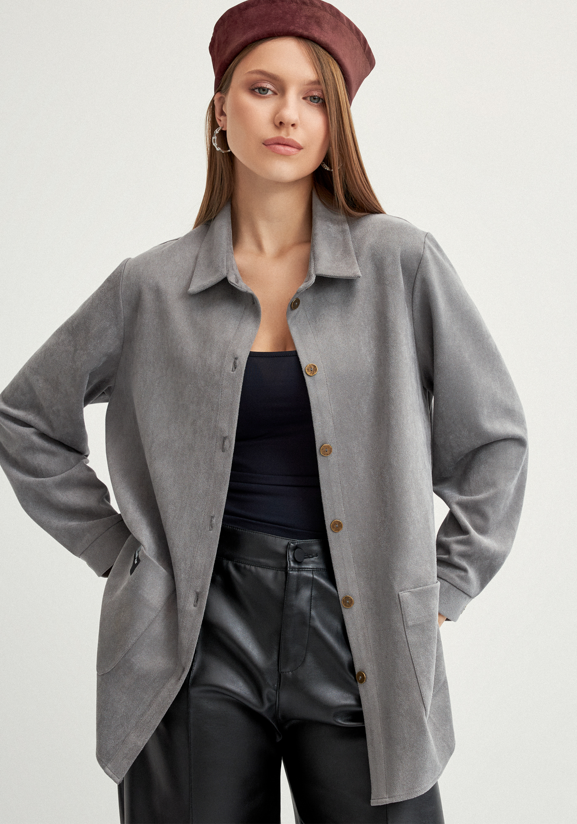 Блуза утепленная на пуговицах 1399₽