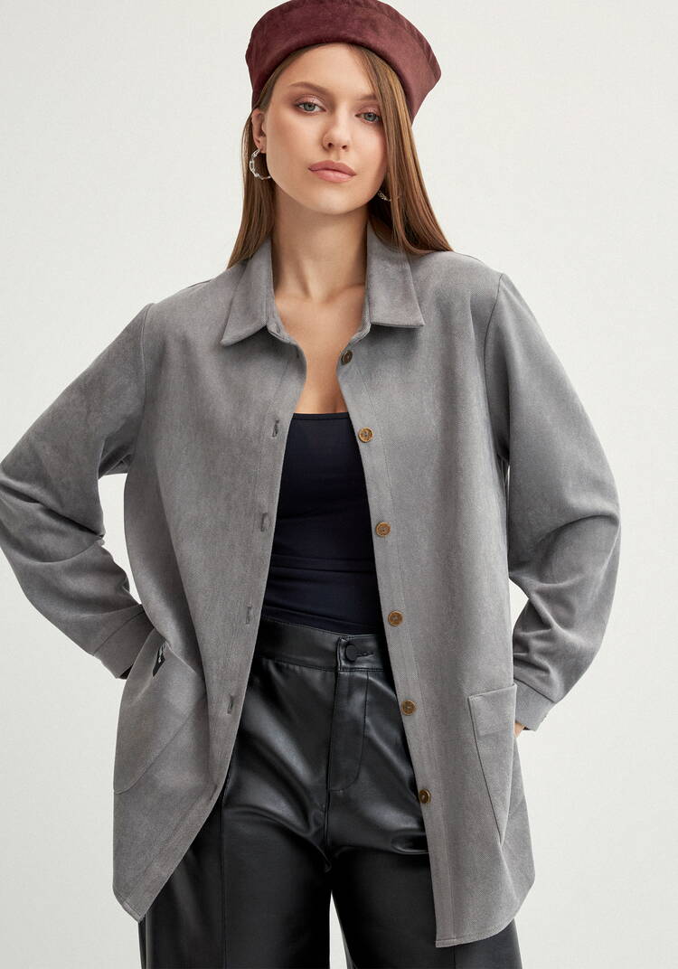 Блуза утепленная на пуговицах шир.  750, рис. 10