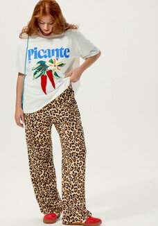 Брюки с анималистичным принтом