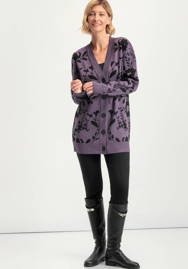 Кардиган с цветочным рисунком шир.  750, рис. 10