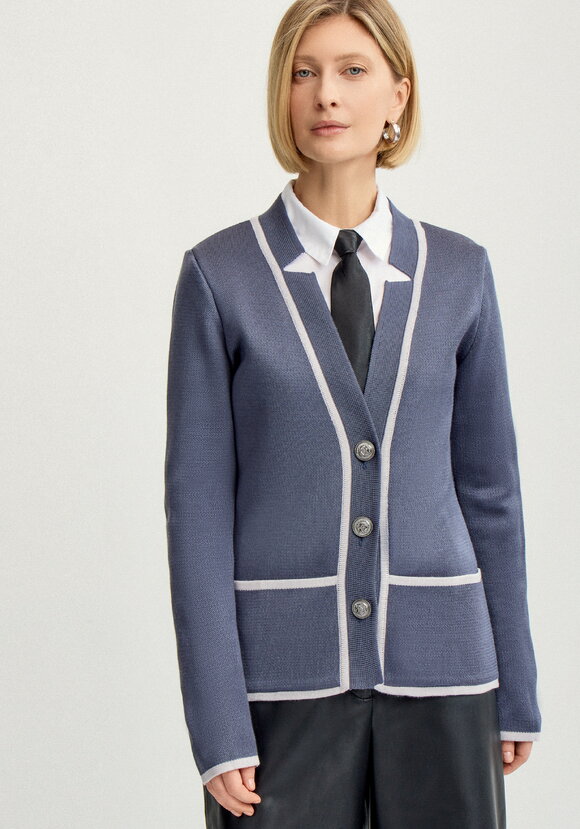 Жакет женский с контрастным кантом шир.  580, рис. 17