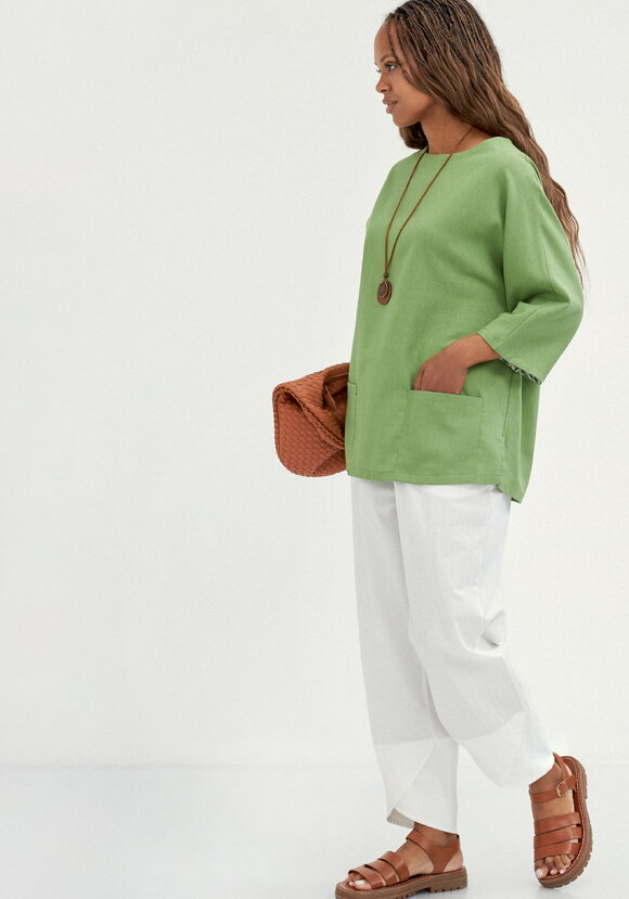 Блуза с контрастной внутренней отделкой шир.  580, рис. 10