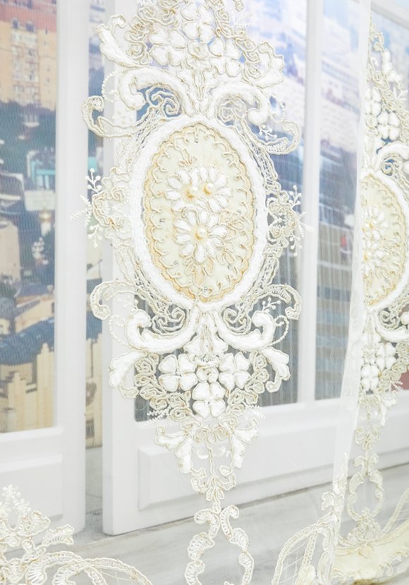 Тюль с вышивкой Шахерезада шир.  580, рис. 6