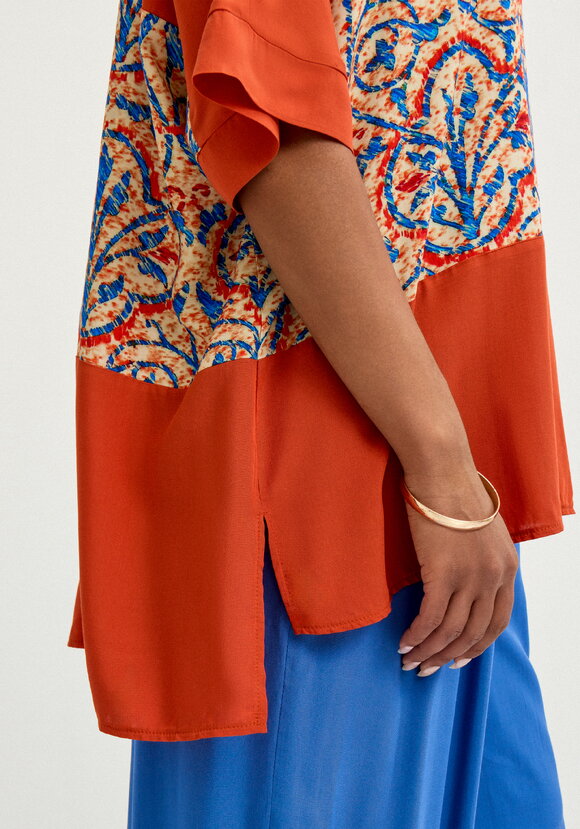 Блуза с принтом из штапеля шир.  580, рис. 22